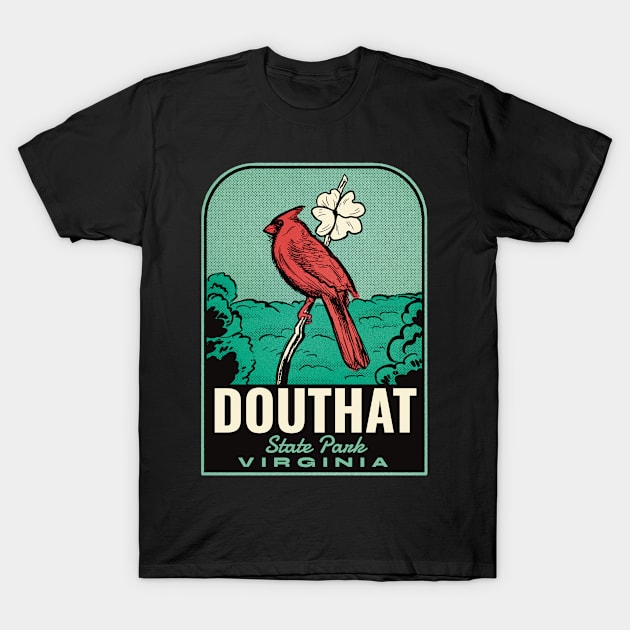 Douthat State Park VA Vintage Travel T-Shirt by HalpinDesign